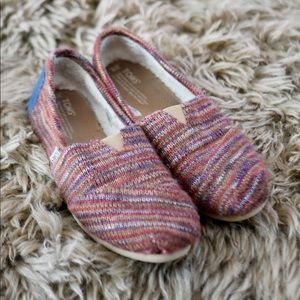 Cozy, Maroon, Wool TOMs Size 9